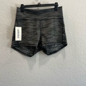 NEW Ododos Black & White Heathered Athletic Biker Shorts Size XL